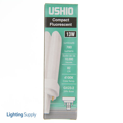 USHIO CF13D/841 Double Tube Compact Fluorescent T4D 59V 13W GX23-2 Base Inphos (3000140)