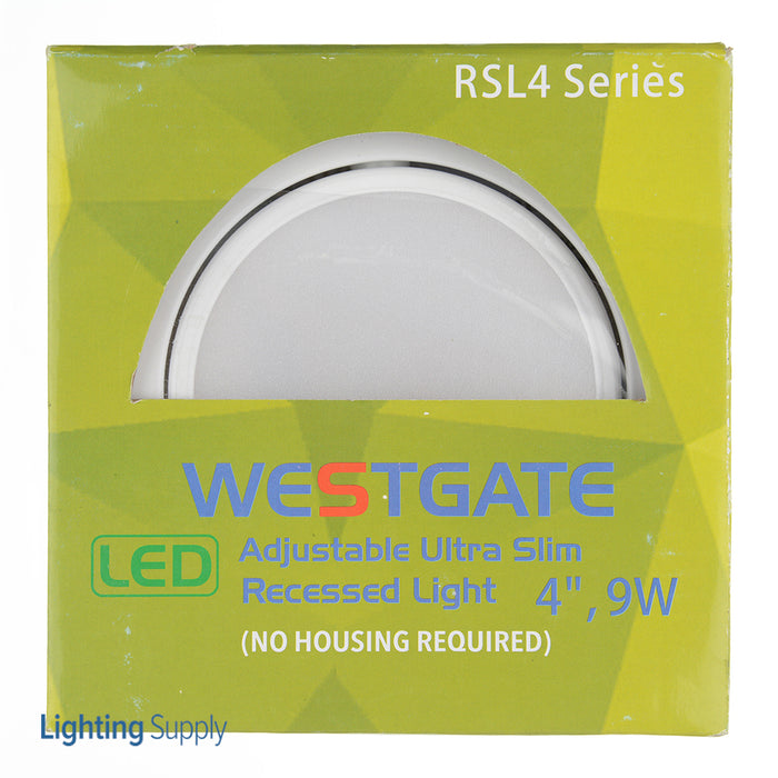 Westgate Manufacturing LED Ultra Slim Recessed Light CCT Adjustable 2700K/3000K/3500K/4000K/5000K 120V (RSL4-ADJ-MCT5)