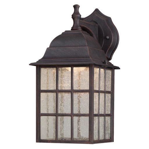 Westinghouse 1 Light LED Wall Mount Lantern Weathered PATINA Finish With Seeded Glass (6400000)