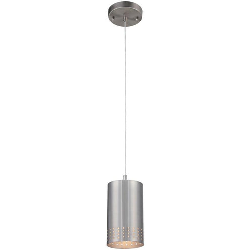 Westinghouse 1 Light Mini Pendant Brushed Nickel Finish With Perforated Metal Shade (6101200)