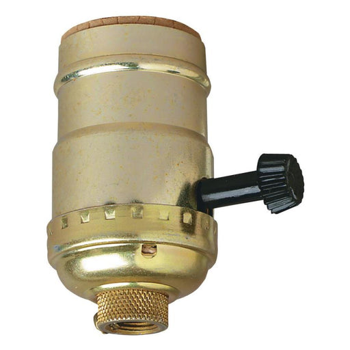 Westinghouse 2-Circuit Turn-Knob Socket Polished Brass Finish (2205100)