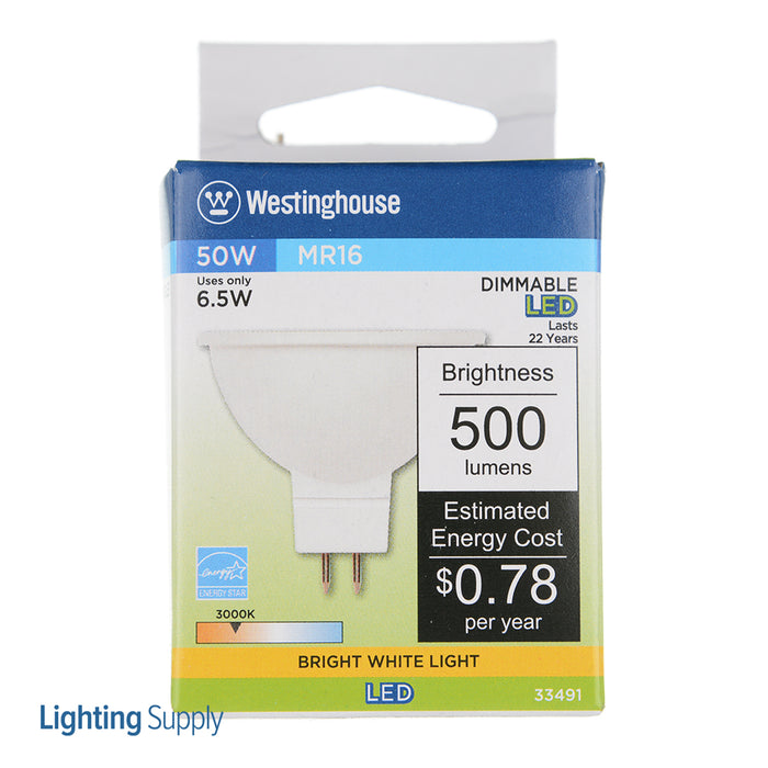 Westinghouse 6-1/2W MR16 LED Dimmable 3000K GU5.3 Base 12V Hanging Box (3349100)