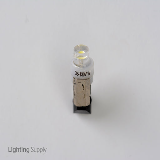 Standard White 36V-130V T2 #5 Slide Base Miniature LED Bulb (T2#5SLIDE/WH/36V-130V)