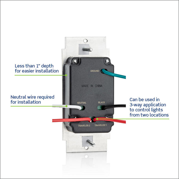 Leviton White SureSlide LED Dimmer Switch 150W With Neutral (6674N-10W)