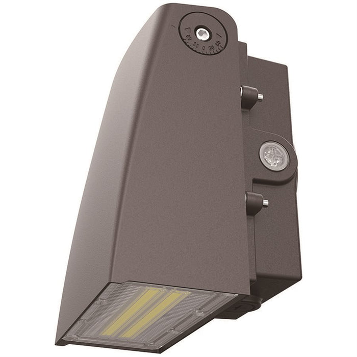 Sunlite LFX/SWP/HMW/3SCT/PC/BRZ/G3 Slim Adjustable LED Wall Pack Wattage/CCT Selectable 20W/40W/60W/80W 3000K/4000K/5000K 120-347V Dimmable Photocell Bronze (08562-SU)