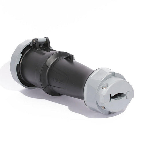 Leviton 100 Amp 347V/600V 3-Phase 4P 5W Pin And Sleeve Connector Industrial Grade Watertight Black (5100C5WLEV)