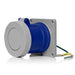 Leviton 100 Amp 250V 3-Phase 2P 3W Pin And Sleeve Receptacle Industrial Grade Watertight Blue (3100R6WLEV)