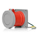 Leviton 100 Amp 277V/480V 3-Phase 4P 5W Pin And Sleeve Receptacle Industrial Grade Watertight Red (5100R7WLEV)