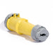 Leviton 100 Amp 125V 3-Phase 2P 3W Pin And Sleeve Connector Industrial Grade Watertight Yellow (3100C4WLEV)