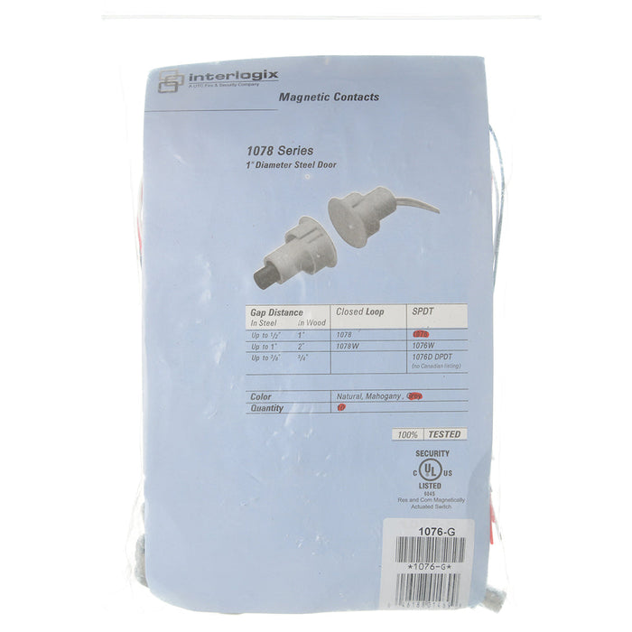 Edwards Signaling 1 Inch Diameter Recessed Steel Door SPDT Gray (1076-G)