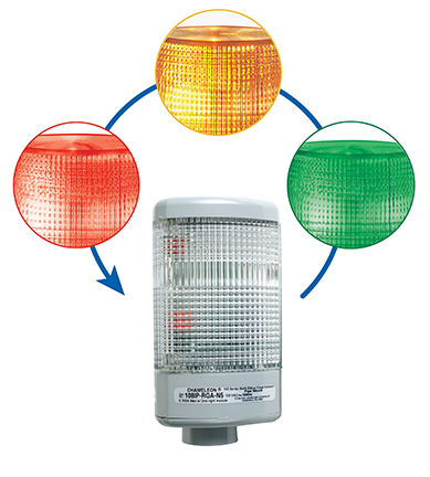 Edwards Signaling 108 Series Triliptical Chameleon Designed Direct Mount Red Blue Amber LEDs With A Clear Lens Can Add One Cat Series 102 Module (108I-RBA-G1)