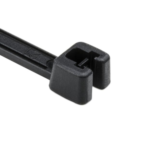 HellermannTyton Q Tie 7.9 Inch Long 30 Pounds Tensile Strength PA66HS Black 100 Per Package (109-00099)