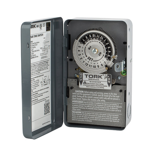 Tork 24 Hour Time Switch 30A 347V SPST Indoor Metal Enclosure (1101-7)