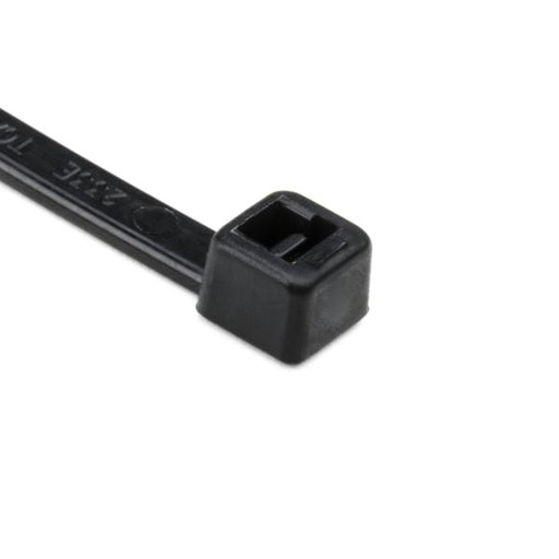 HellermannTyton Standard Cable Tie 5.8 Inch Long UL Rated 30 Pounds Tensile Strength PA66 Black 100 Per Package (T30R0C2)