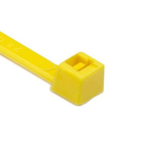 HellermannTyton Cable Tie 4 Inch Long UL Rated 18 Pound Tensile Strength PA66 Yellow 1000 Per Package (T18R4M4)