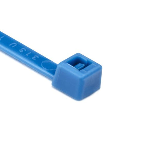 HellermannTyton Standard Cable Tie 8 Inch Long UL Rated 50 Pounds Tensile Strength PA66 Blue 1000 Per Package (T50R6M4)