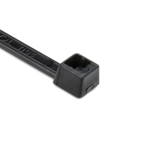 HellermannTyton Standard Cable Tie 8.3 Inch Long UL Rated 40 Pounds Tensile Strength PA66 Black 100 Per Package (T40R0C2)