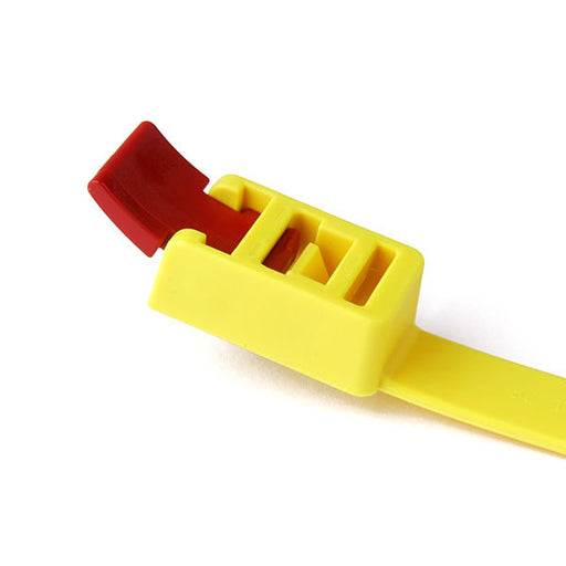 HellermannTyton Releasable Cable Tie 29.6 Inch Long 200 Pound Tensile Strength PA66 Yellow 5 Per Package (RTT750HR.NX900)