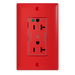 Pass and Seymour Tamper-Resistant Decorator Duplex Receptacle Dual Controlled 20A 125V Hospital-Grade Red (TR26362HGCDRED)