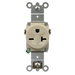Pass and Seymour Tamper-Resistant Single Receptacle 20A/250V Side/Back Wire Ivory (TR5871I)