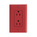 Pass and Seymour Powerhold Decorator Receptacle 15A/125V Red (TR26242DVSRED)