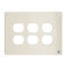 Pass and Seymour Mighty Mac WSP Series Security Wall Plate Duplex Opening 3-Gang 10-Gauge Steel Ivory Torx T-20 Head Fasteners (WSPA3D1IVYPS)