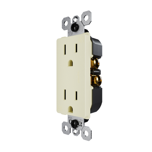 Pass and Seymour Radiant 15A 125V External Pressure Plated Outlet Tamper-Resistant Weather-Resistant Light Almond (885TREXWRLA)