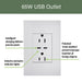 Pass and Seymour Adorne 65W USB Outlet Plus-Size Type C 15A Tamper-Resistant White (ARTRUSB15PD65W4)
