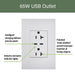 Pass and Seymour Adorne 65W USB Outlet Plus-Size Type C 20A Tamper-Resistant White (ARTRUSB20PD65W4)