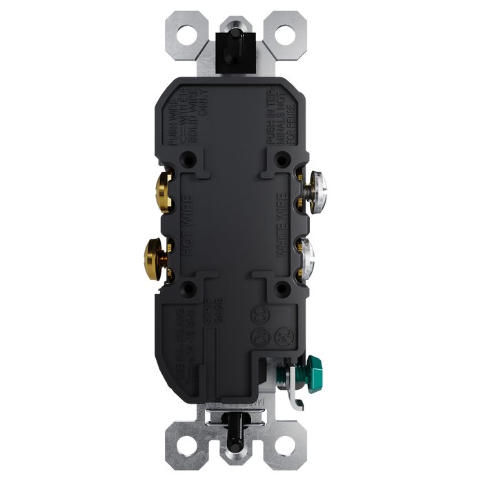 Pass and Seymour Radiant 15A 125V External Pressure Plated Outlet Tamper-Resistant Weather-Resistant Black (885TREXWRBK)
