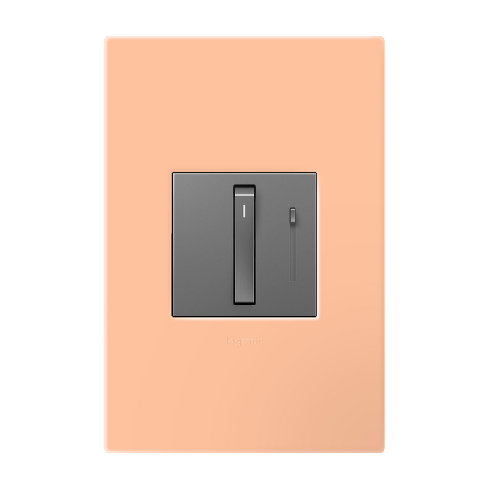 Pass and Seymour Adorne Wall Plate Painted Plastic 1G2 Peachy (AWP1G2PY)