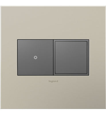 Pass and Seymour Adorne 15A 2-Gang Pop-Out Triplex Outlet Kit Magnesium (ARPTR1522GM2)