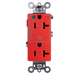 Pass and Seymour Tamper-Resistant Decorator Duplex Receptacle Half Controlled 20A 125V Hospital-Grade Red (TR26362HGCHRED)