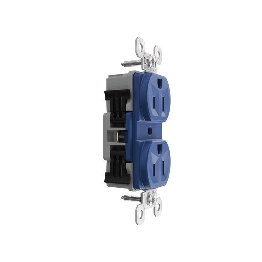 Pass and Seymour Powerhold Duplex Receptacle 15A/125V Blue (TR15DVSBL)