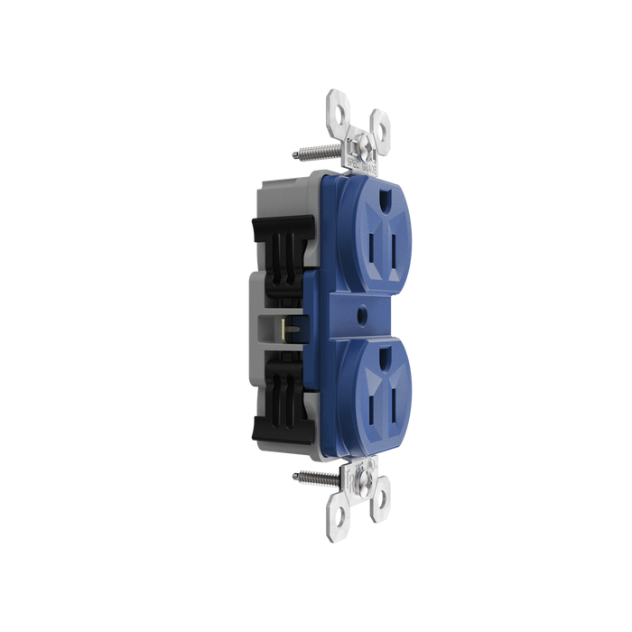 Pass and Seymour Powerhold Duplex Receptacle 15A/125V Blue (TR15DVSBL)