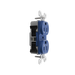 Pass and Seymour Powerhold Duplex Receptacle 15A/125V Blue (TR15DVSBL)