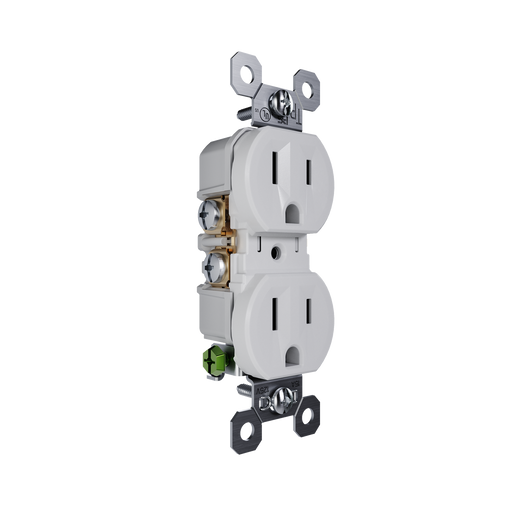 Pass and Seymour Receptacle Tamper-Resistant 15A 125V Back Wire CCA Gray (3232TREXGRY)
