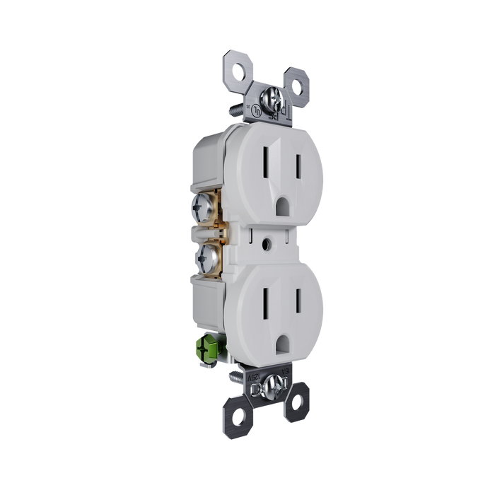 Pass and Seymour Receptacle Tamper-Resistant 15A 125V Back Wire CCA Gray (3232TREXGRY)