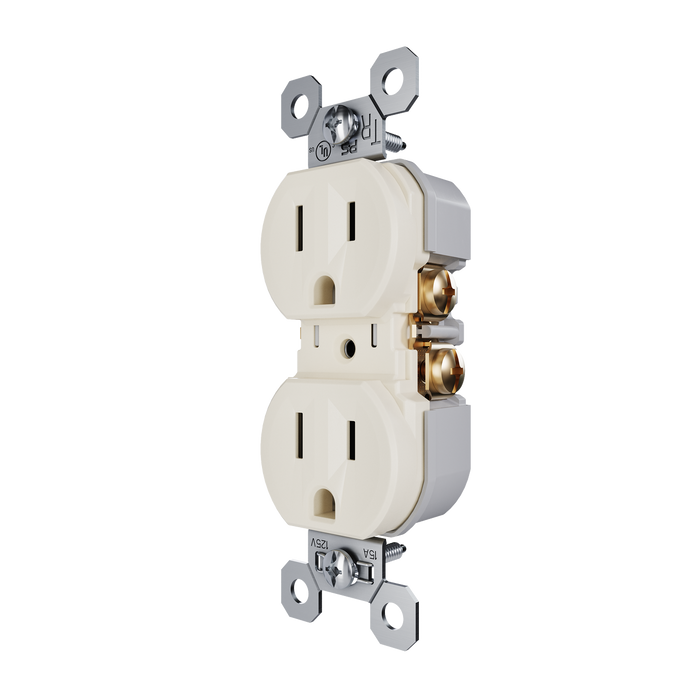 Pass and Seymour Receptacle Tamper-Resistant 15A 125V Back Wire CCA Light Almond (3232TREXLA)