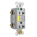 Pass and Seymour GFCI Power-Indicating Hospital-Grade Tamper-Resistant Receptacle 20A Gray Amber LED (2097HGTRPIAMBGRY)
