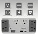 Pass and Seymour 6 Outlet Enclosure Surge Protector With One USB-A and One USB-C Gray/White (AC1062)