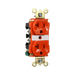 Pass and Seymour Duplex Receptacle Extra Heavy Duty Hospital-Grade 20A 125V Back And Side Wire Orange (8300OR)