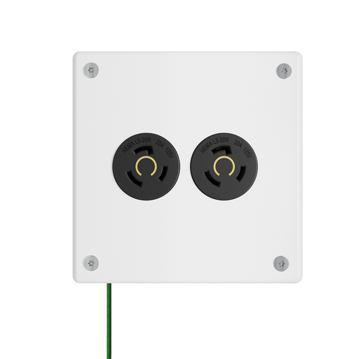 Pass and Seymour Mighty Mac WPP Series Security Wall Plate Round Receptacle Opening 2-Gang 10-Gauge Steel White Allen Head Fasteners (WPPA2N912PS)