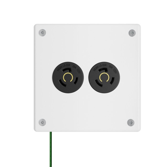 Pass and Seymour Mighty Mac WSP Series Security Wall Plate Round Receptacle Opening 2-Gang 10-Gauge Steel White Torx T-20 Head Fasteners (WSPA2N911PS)