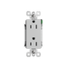 Pass and Seymour Powerhold Decorator Receptacle 15A/125V White (TR26242DVSW)