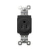 Pass and Seymour Plugtail Tamper-Resistant Receptacle Single 15A 125V Side/Back Wire Black (PTTR5261BK)