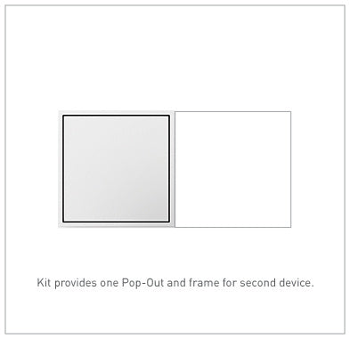 Pass and Seymour Adorne 15A 2-Gang Pop-Out Triplex Outlet Kit White (ARPTR1522GW2)