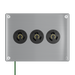 Pass and Seymour Mighty Mac WPP Series Security Wall Plate Round Receptacle Opening 3-Gang 14-Gauge Stainless Steel Brushed Stainless Steel Torx T-20 Head Fasteners (WPP63N911PS)