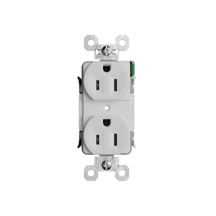 Pass and Seymour Powerhold Duplex Receptacle 15A/125V White (TR15DVSW)