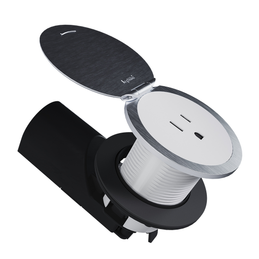 Pass and Seymour Kitchen Countertop Outlet Lid Stainless Steel (CP498LSS)